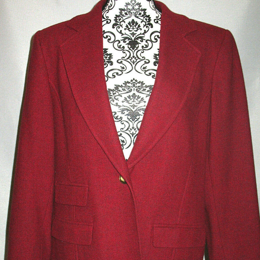 Pendleton Originals Womens Wool Burgundy Blazer